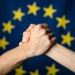 Handshake in front of the European flag Photographer: Mauro Bottaro Copyright: European Union, 2019 Source: EC - Audiovisual Service