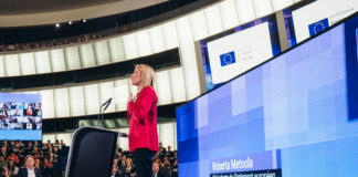 Roberta Metsola, Presidente del Parlamento europeo, Photographer: Valentine Zeler, European Union, 2022, Source: EC - Audiovisual Service