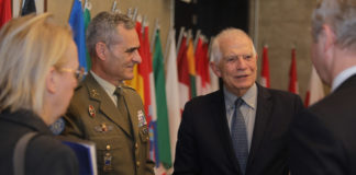 Aroldo Lazaro, Head of Mission and Force Commander of the UN Interim Force in Lebanon (UNIFIL), and Josep Borrell. Photographer: Ibrahim Amro. Copyright: European Union, 2024. Source: EC - Audiovisual Service