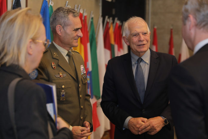 Aroldo Lazaro, Head of Mission and Force Commander of the UN Interim Force in Lebanon (UNIFIL), and Josep Borrell. Photographer: Ibrahim Amro. Copyright: European Union, 2024. Source: EC - Audiovisual Service