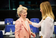 Ursula von der Leyen, Roberta Metsola. Photographer: Dati Bendo. Copyright: European Union, 2024 Source: EC - Audiovisual Service