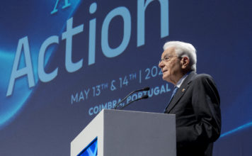Coimbra - Il Presidente della Repubblica Sergio Mattarella in occasione del XVIII simposio COTEC Europa, oggi 14 maggio 2025. (Foto di Paolo Giandotti - Ufficio Stampa per la Stampa e la Comunicazione della Presidenza della Repubblica)