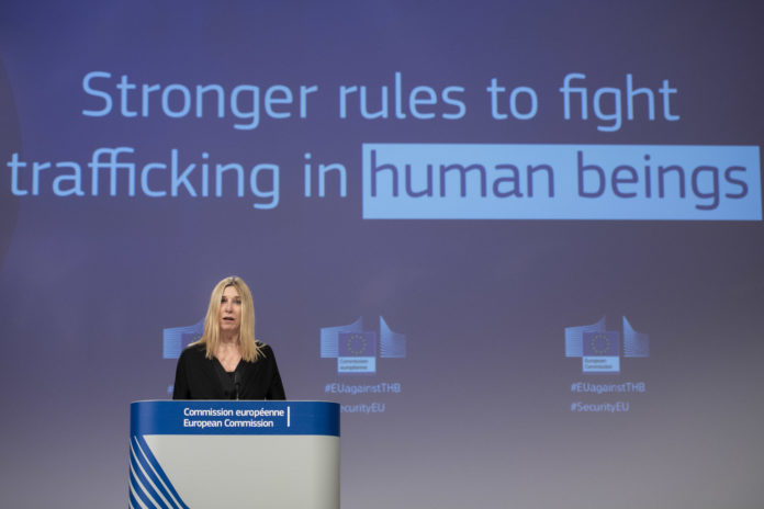 2022, Press conference by Ylva Johansson, European Commissioner, and Diane Schmitt, EU Anti-Trafficking Coordinator, on fighting human trafficking, on a proposal for stronger rules to fight trafficking in human beings. Photographer: Lukasz Kobus, copyright: European Union, 2022, Source: EC - Audiovisual Service
