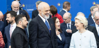 Ursula von der Leyen, Edi Rama, Volodymyr Zelensky a Tirana, 16/05/2025. Photographer: Aurore Martignoni, COPYRIGHT: European Union, 2025, Source: EC - Audiovisual Service