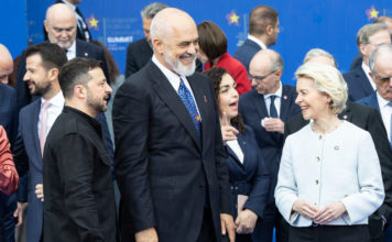 Ursula von der Leyen, Edi Rama, Volodymyr Zelensky a Tirana, 16/05/2025. Photographer: Aurore Martignoni, COPYRIGHT: European Union, 2025, Source: EC - Audiovisual Service
