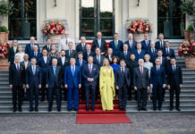 Vertice NATO del 2025: Il Vertice NATO è un incontro dei capi di Stato e di governo dei 32 paesi membri della NATO, dei paesi partner e dell'Unione europea, e si è tenuto a L'Aia, Paesi Bassi, il 24 e 25 giugno 2025. È la prima volta che i Paesi Bassi ospitano un vertice della NATO. Bart Maat / Ministry of Foreign Affairs of the Netherlands / Wikimedia Commons