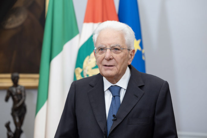 Palazzo del Quirinale, 06/09/2025 (II mandato) Il Presidente Sergio Mattarella nel corso del videomessaggio in occasione del 51° Forum Ambrosetti di Cernobbio