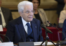 Il Presidente della Repubblica Sergio Mattarella a Palazzo Corsini in occasione della riunione con il Consiglio Direttivo della BCE (foto di Francesco Ammendola - Ufficio per la Stampa e la Comunicazione della Presidenza della Repubblica), Copyright: Quirinale.it
