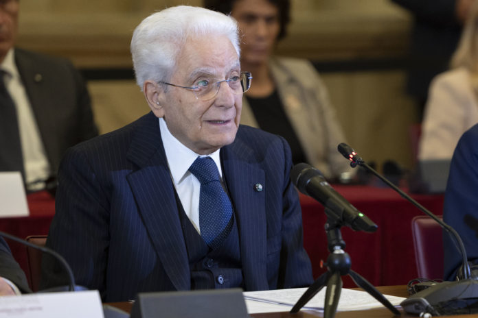 Il Presidente della Repubblica Sergio Mattarella a Palazzo Corsini in occasione della riunione con il Consiglio Direttivo della BCE (foto di Francesco Ammendola - Ufficio per la Stampa e la Comunicazione della Presidenza della Repubblica), Copyright: Quirinale.it