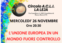 26 novembre, APICEUROPA al Circolo ACLI “La Leja” di Castelletto di Busca