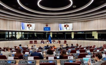 Participation of Hadja Lahbib, European Commissioner, in the Side Event to the Sakharov Prize ceremony on the Protection of Humanitarian Personnel. Source EC - Audiovisual Service Cooperators Producer : CE - Service audiovisuel Photographer : Valentine Zeler Copyright European Union, 2025.
