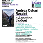 APICEUROPA A PONTE DEL DIALOGO: 20 marzo, Franco Chittolina introduce Andrea Oskari Rossini e Agostino Zanotti al Teatro Iris di Dronero